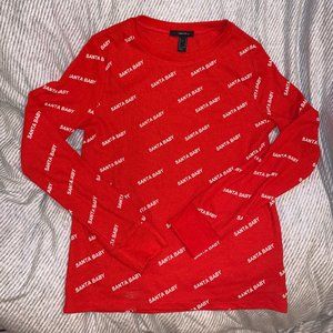 NWOT Santa Baby Christmas Waffle Tee